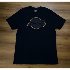 Mens 47' Brand Loss Angeles Lakers NBA Basketball Crewneck‎ Cotton T-Shirt